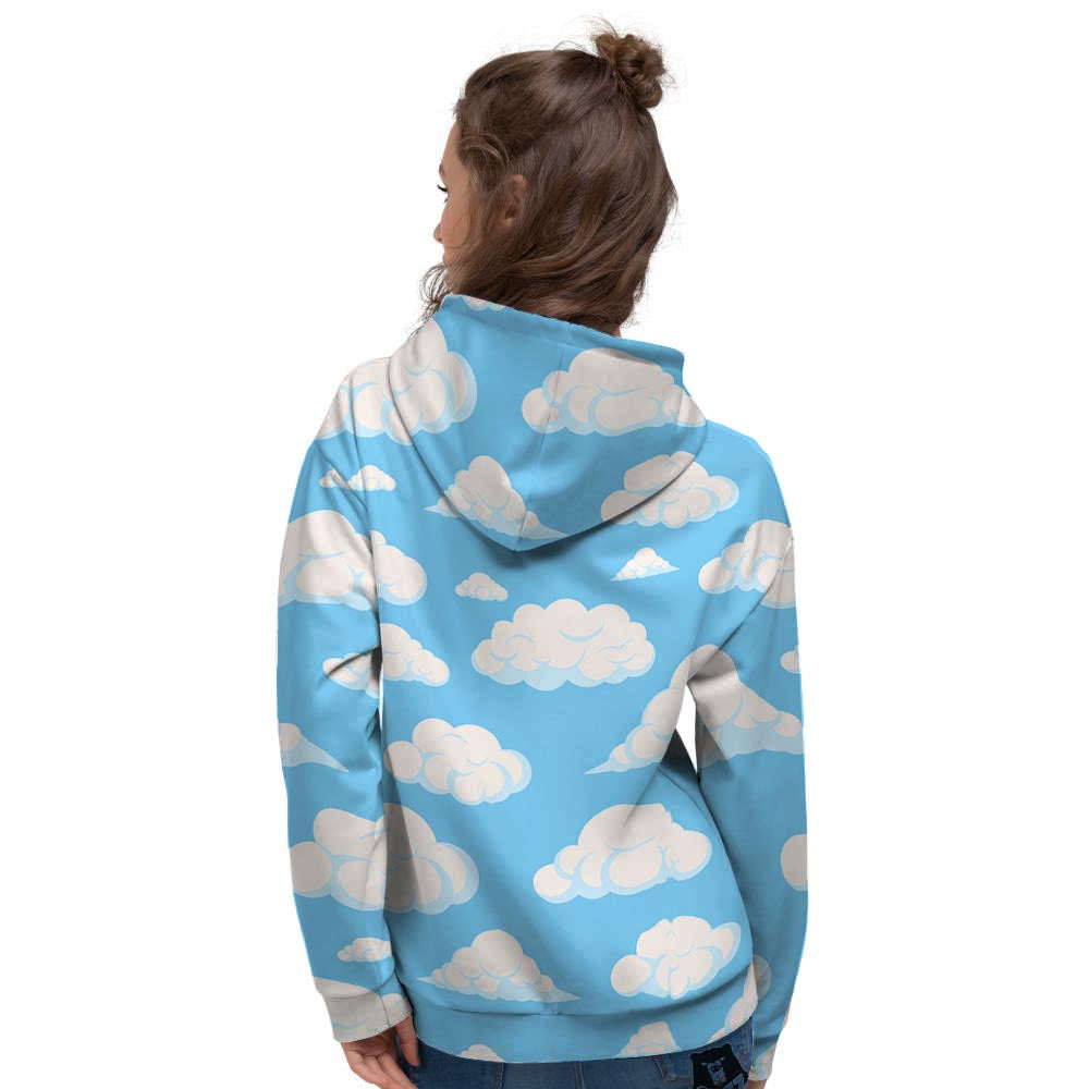 Cloud Sky Print Pattern Women's Hoodie-grizzshop