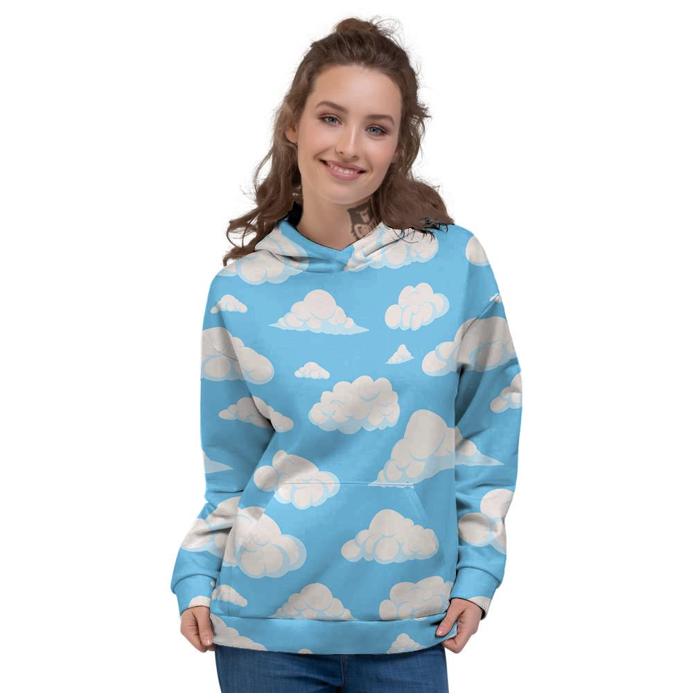 Cloud Sky Print Pattern Women's Hoodie-grizzshop