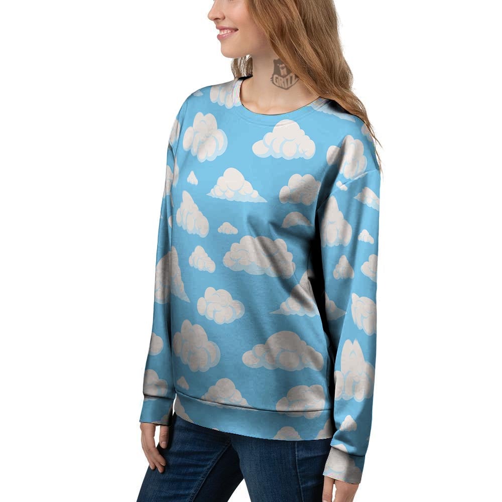 Cloud Sky Print Pattern Women's Sweatshirt-grizzshop
