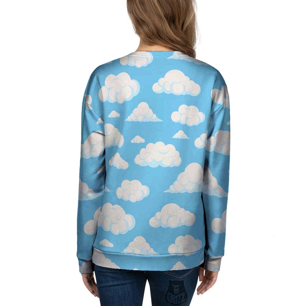 Cloud Sky Print Pattern Women's Sweatshirt-grizzshop