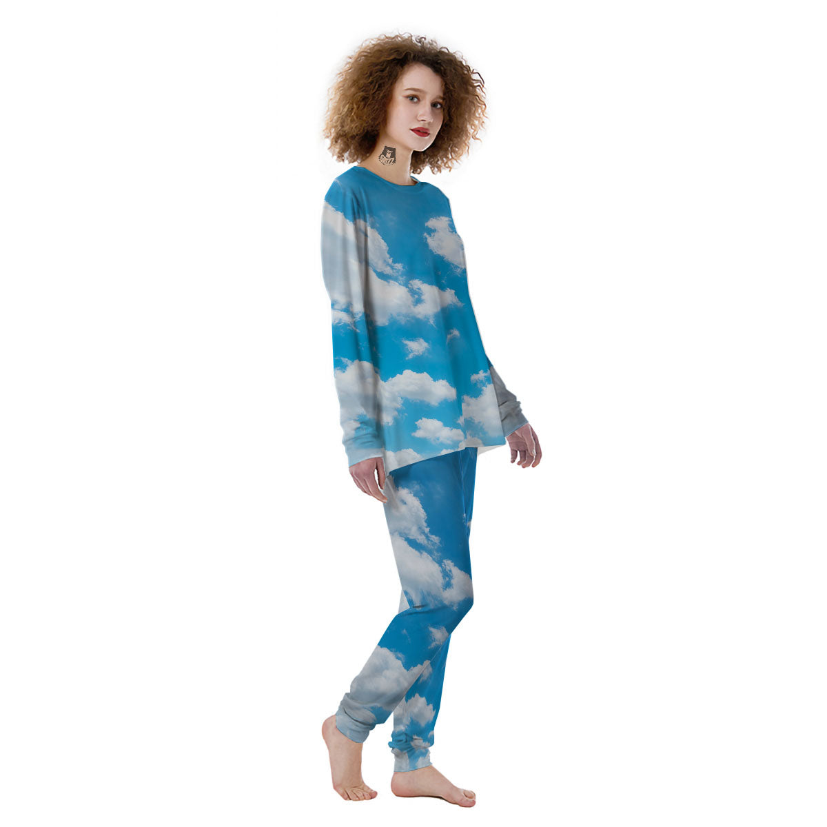 Cloud Sky Print Women's Pajamas-grizzshop