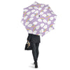 Cloud Smile Pattern Print Automatic Foldable Umbrella-grizzshop