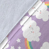 Cloud Smile Pattern Print Blanket-grizzshop