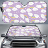 Cloud Smile Pattern Print Car Sun Shade-grizzshop