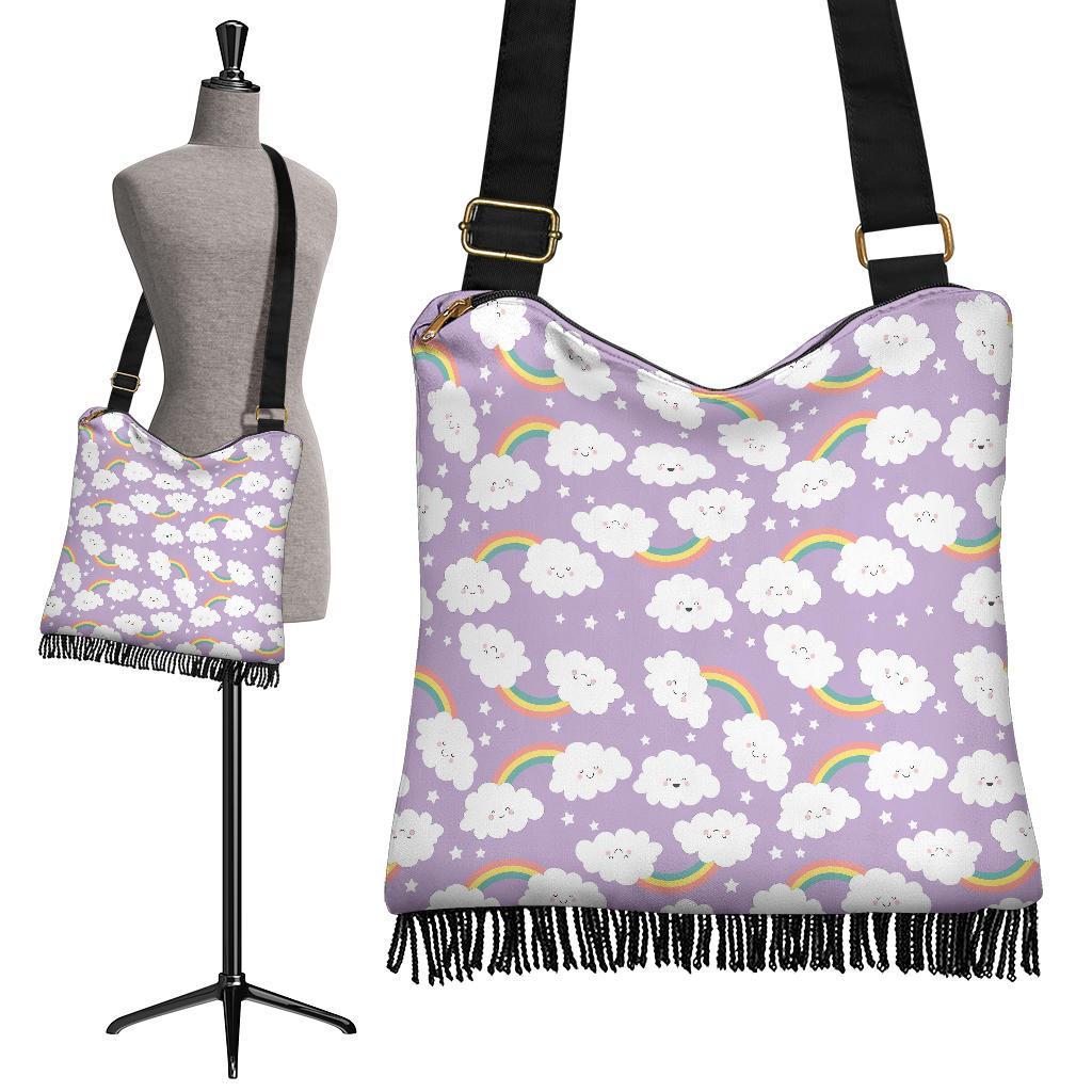 Cloud Smile Pattern Print Crossbody bags-grizzshop