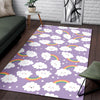 Cloud Smile Pattern Print Floor Mat-grizzshop