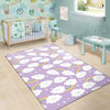 Cloud Smile Pattern Print Floor Mat-grizzshop