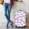 Cloud Smile Pattern Print Luggage Cover Protector-grizzshop