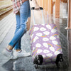 Cloud Smile Pattern Print Luggage Cover Protector-grizzshop