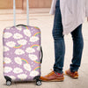 Cloud Smile Pattern Print Luggage Cover Protector-grizzshop