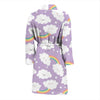 Cloud Smile Pattern Print Men Long Robe-grizzshop