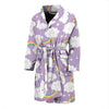 Cloud Smile Pattern Print Men Long Robe-grizzshop