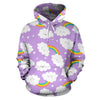 Cloud Smile Pattern Print Men Women Pullover Hoodie-grizzshop