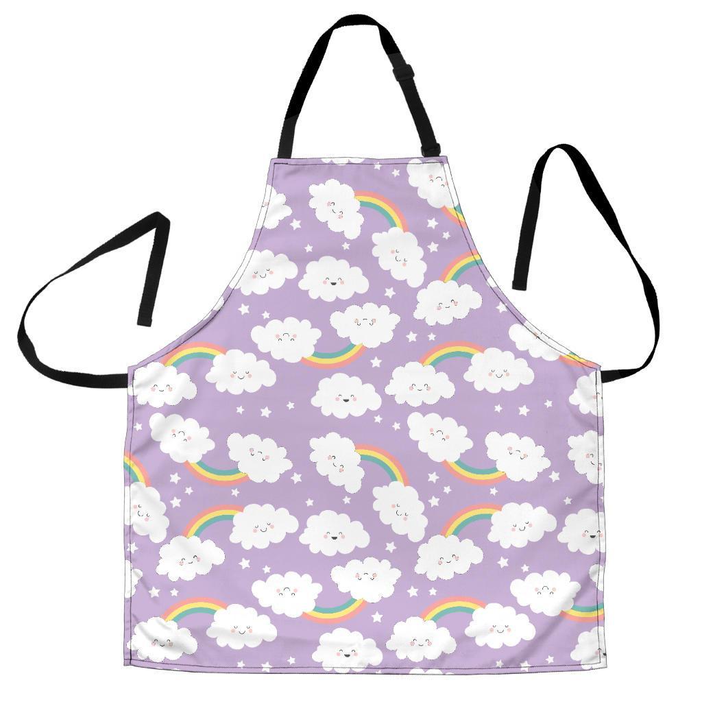 Cloud Smile Pattern Print Men's Apron-grizzshop