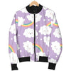 Cloud Smile Pattern Print Men's Bomber Jacket-grizzshop