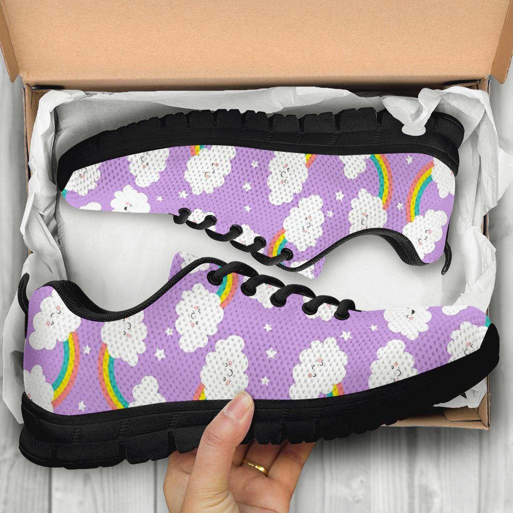 Cloud Smile Pattern Print Sneaker Shoes For Men Women-grizzshop