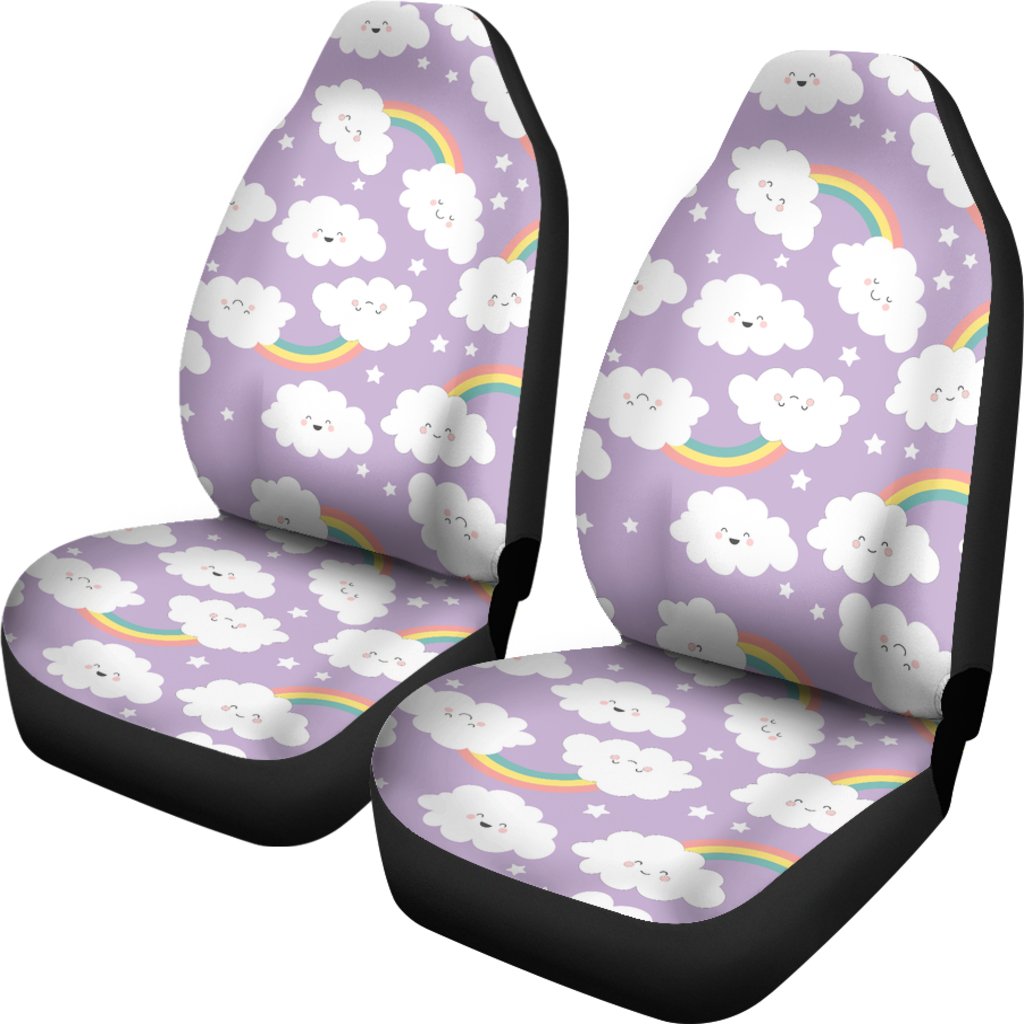 Cloud Smile Pattern Print Universal Fit Car Seat Covers-grizzshop