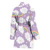 Cloud Smile Pattern Print Women Long Robe-grizzshop