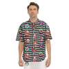 Clown Faces And Harlequin Black Print Pattern Men's Short Sleeve Shirts-grizzshop