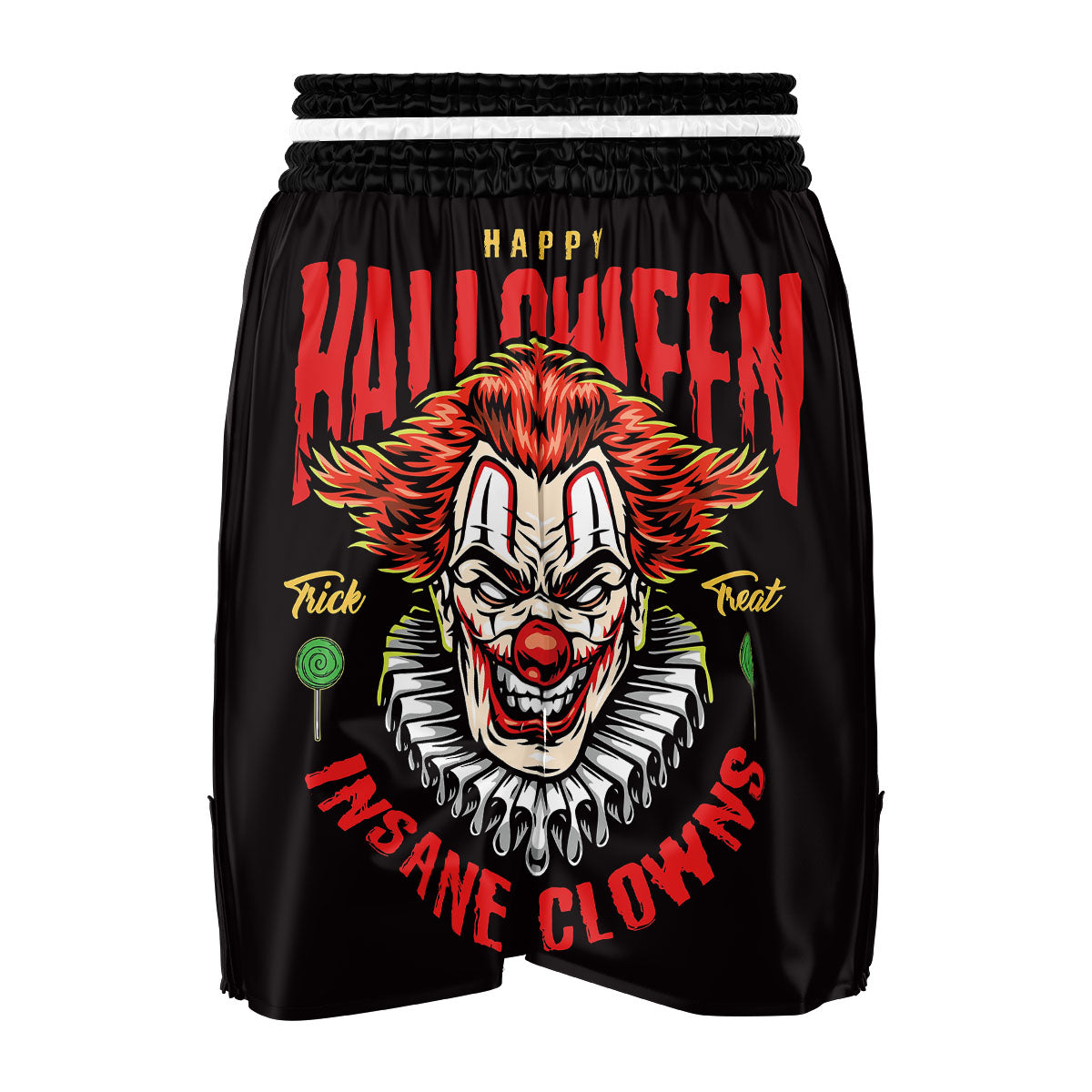 Clown Halloween Print Boxing Shorts-grizzshop