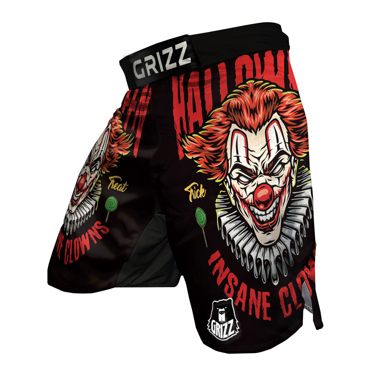 Clown Halloween Print MMA Shorts-grizzshop