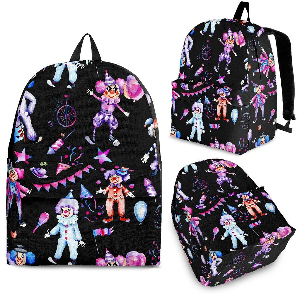 Clown Pattern Print Backpack-grizzshop