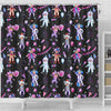 Clown Pattern Print Bathroom Shower Curtain-grizzshop