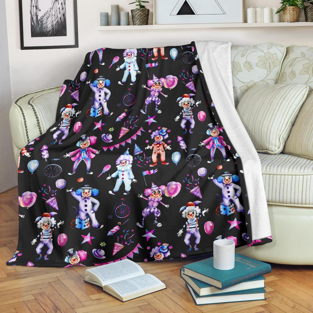 Clown Pattern Print Blanket-grizzshop