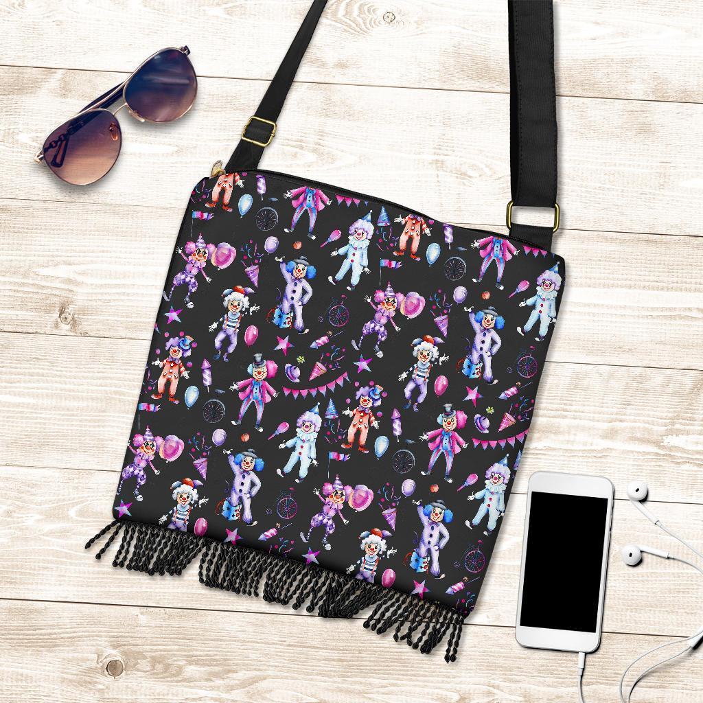 Clown Pattern Print Crossbody bags-grizzshop