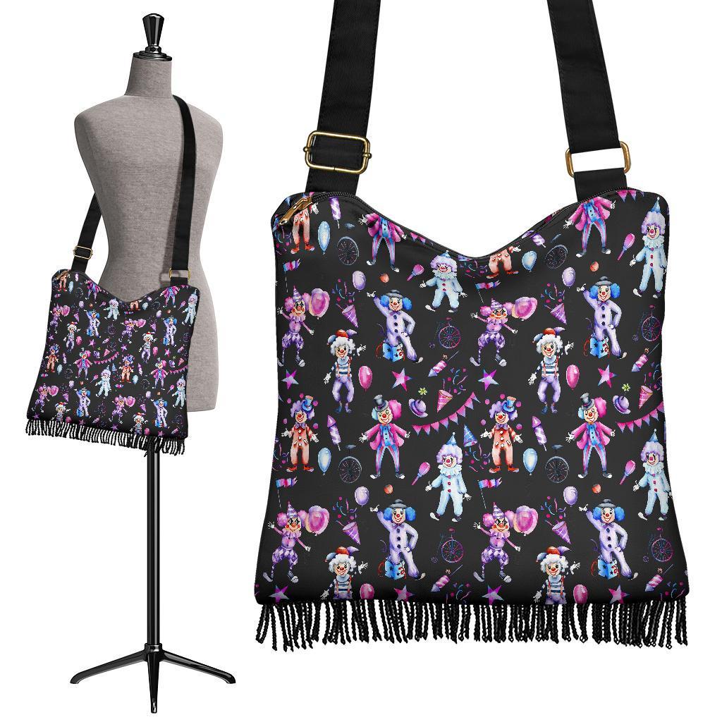 Clown Pattern Print Crossbody bags-grizzshop