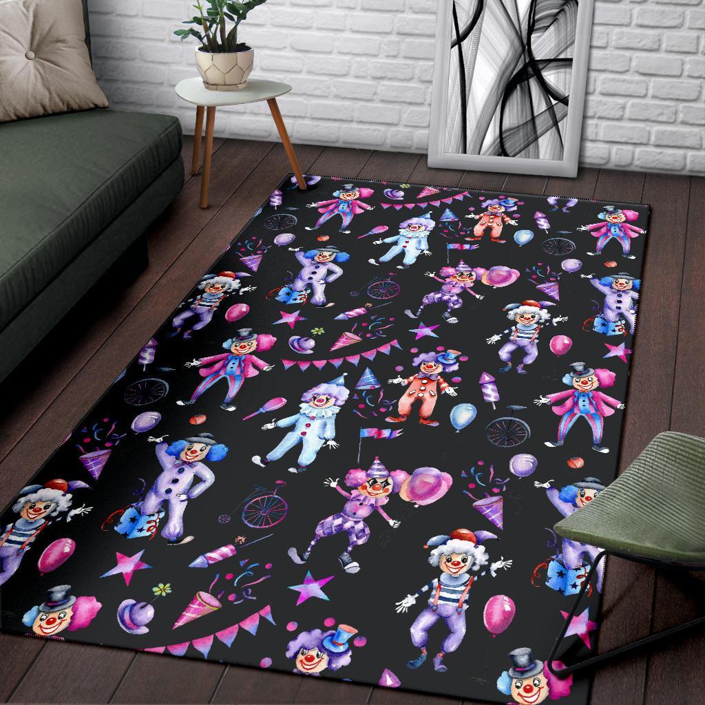 Clown Pattern Print Floor Mat-grizzshop