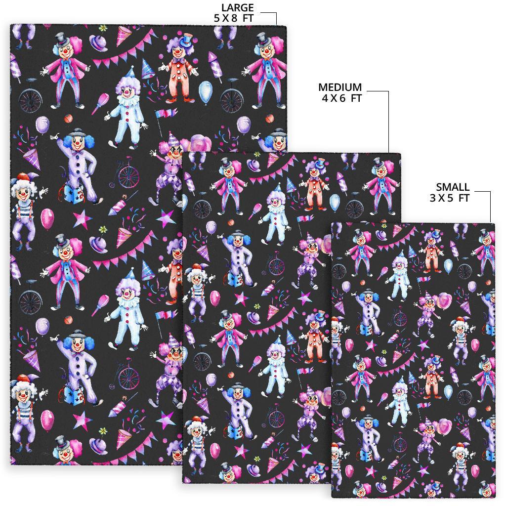Clown Pattern Print Floor Mat-grizzshop