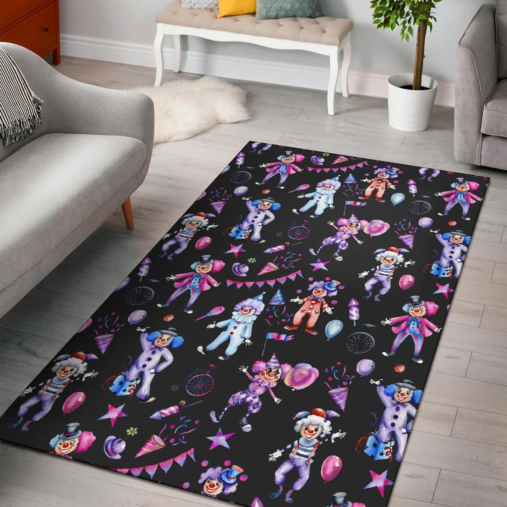 Clown Pattern Print Floor Mat-grizzshop