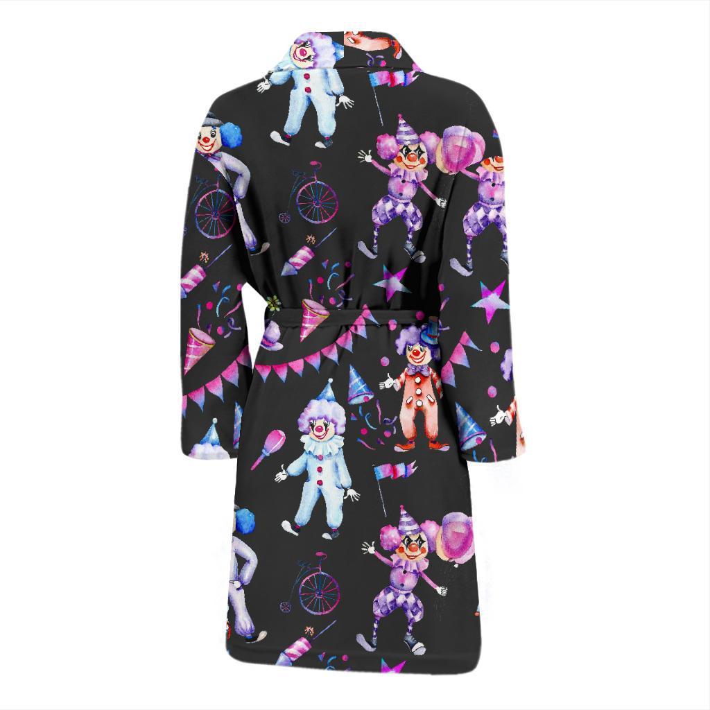 Clown Pattern Print Men Long Robe-grizzshop