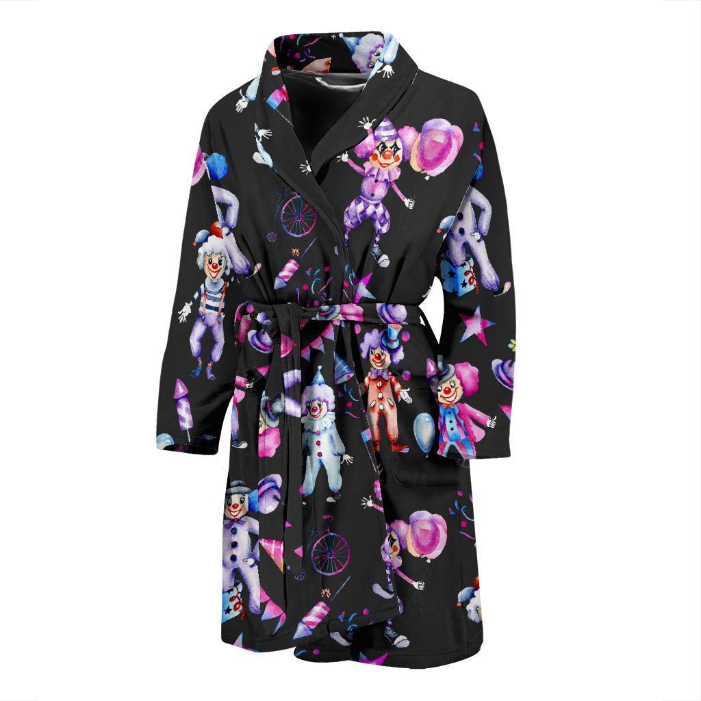 Clown Pattern Print Men Long Robe-grizzshop