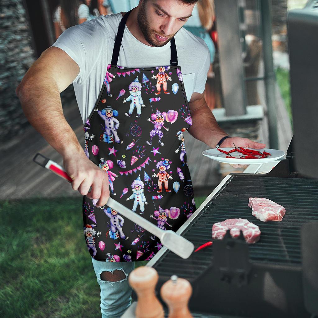 Clown Pattern Print Men's Apron-grizzshop