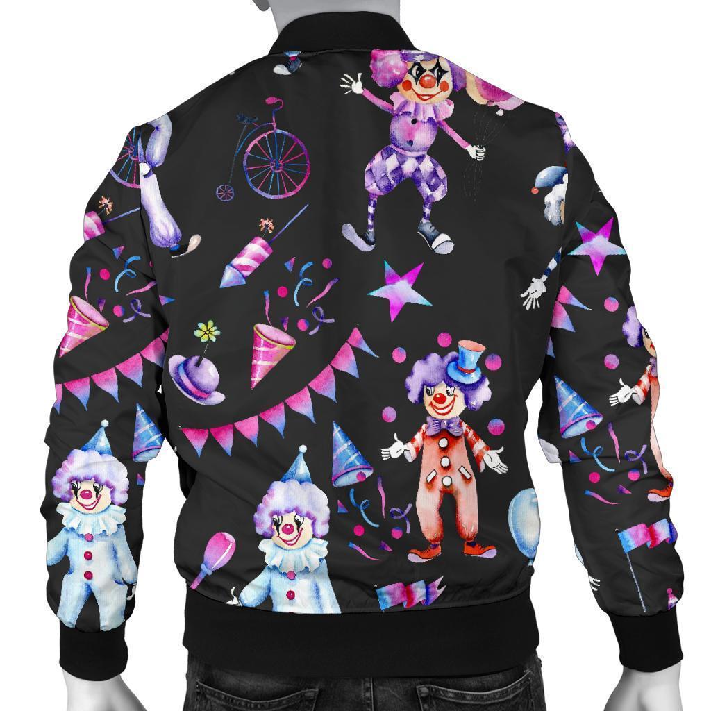 Clown Pattern Print Men's Bomber Jacket-grizzshop