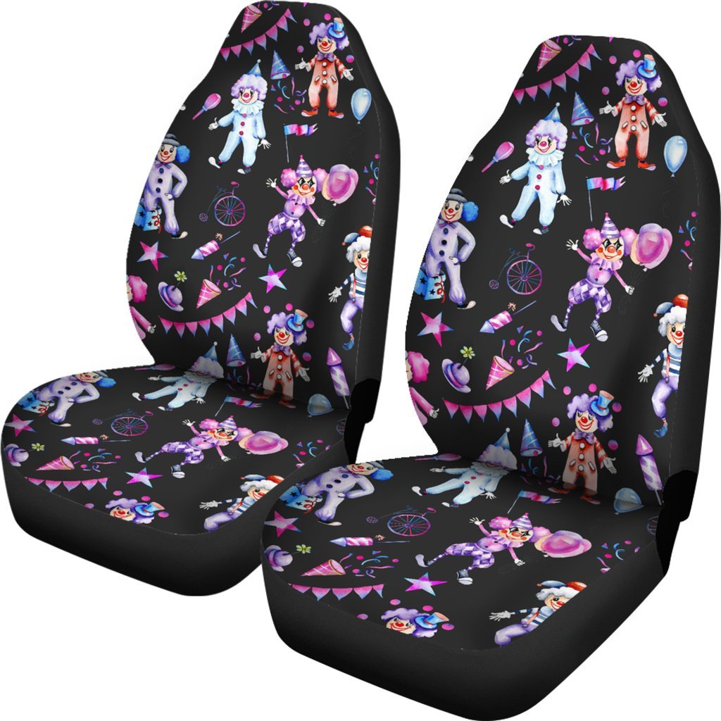 Clown Pattern Print Universal Fit Car Seat Covers-grizzshop