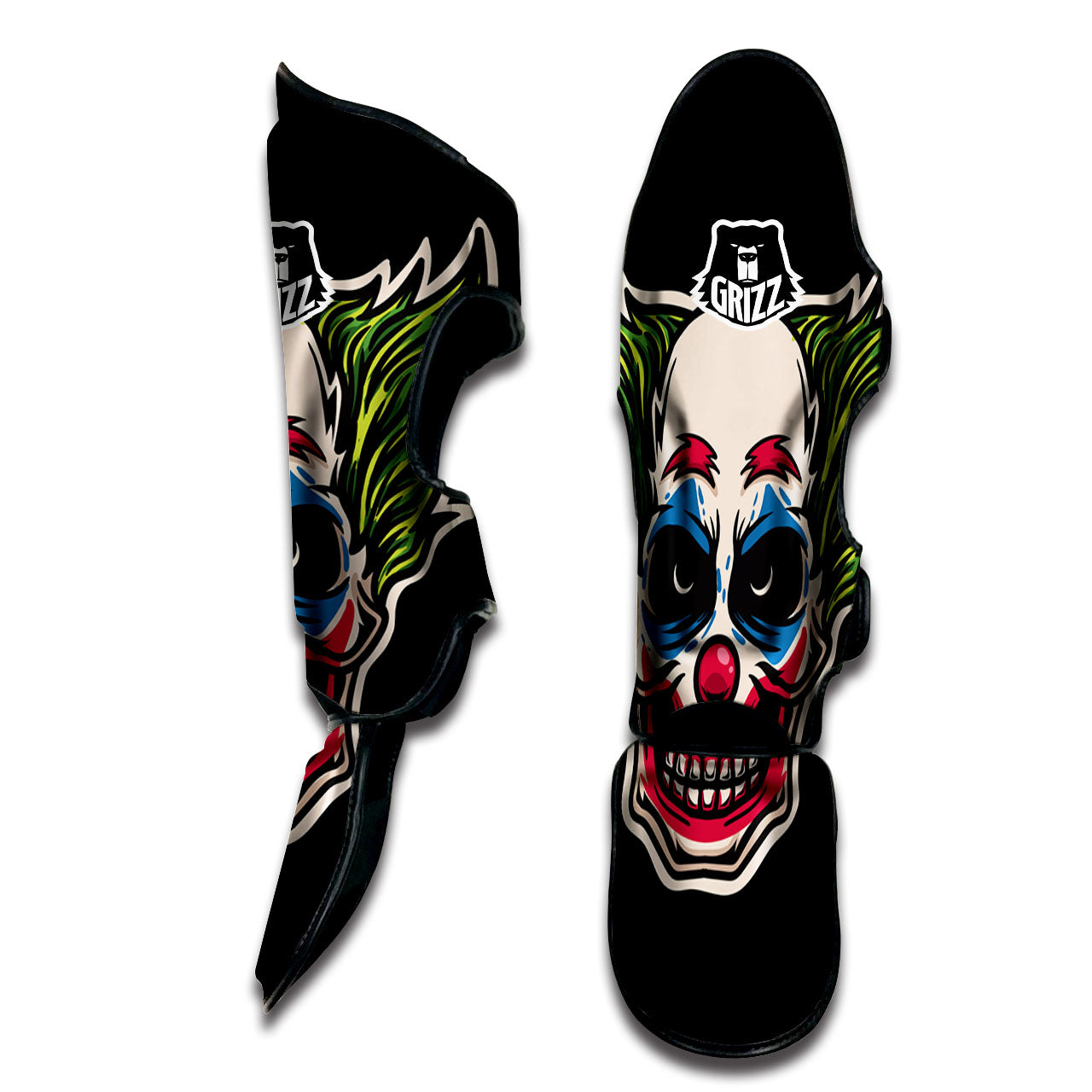 Clown Scary Cartoon Print Muay Thai Shin Guards-grizzshop