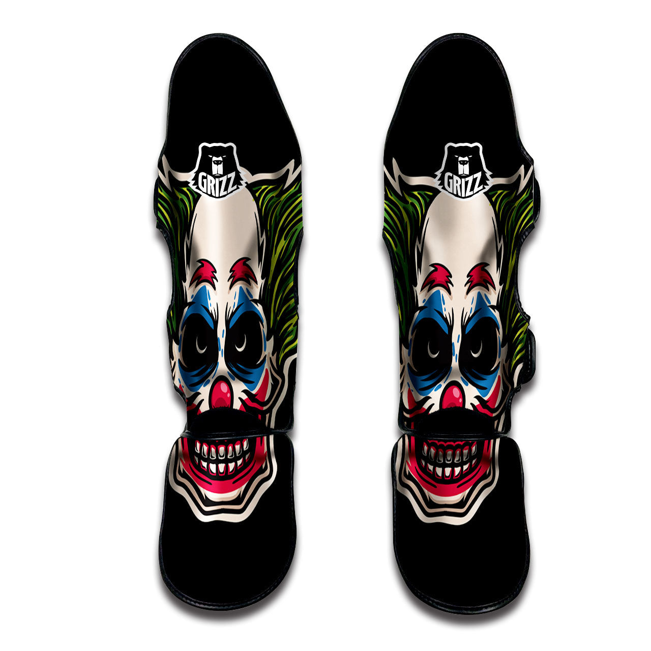 Clown Scary Cartoon Print Muay Thai Shin Guards-grizzshop