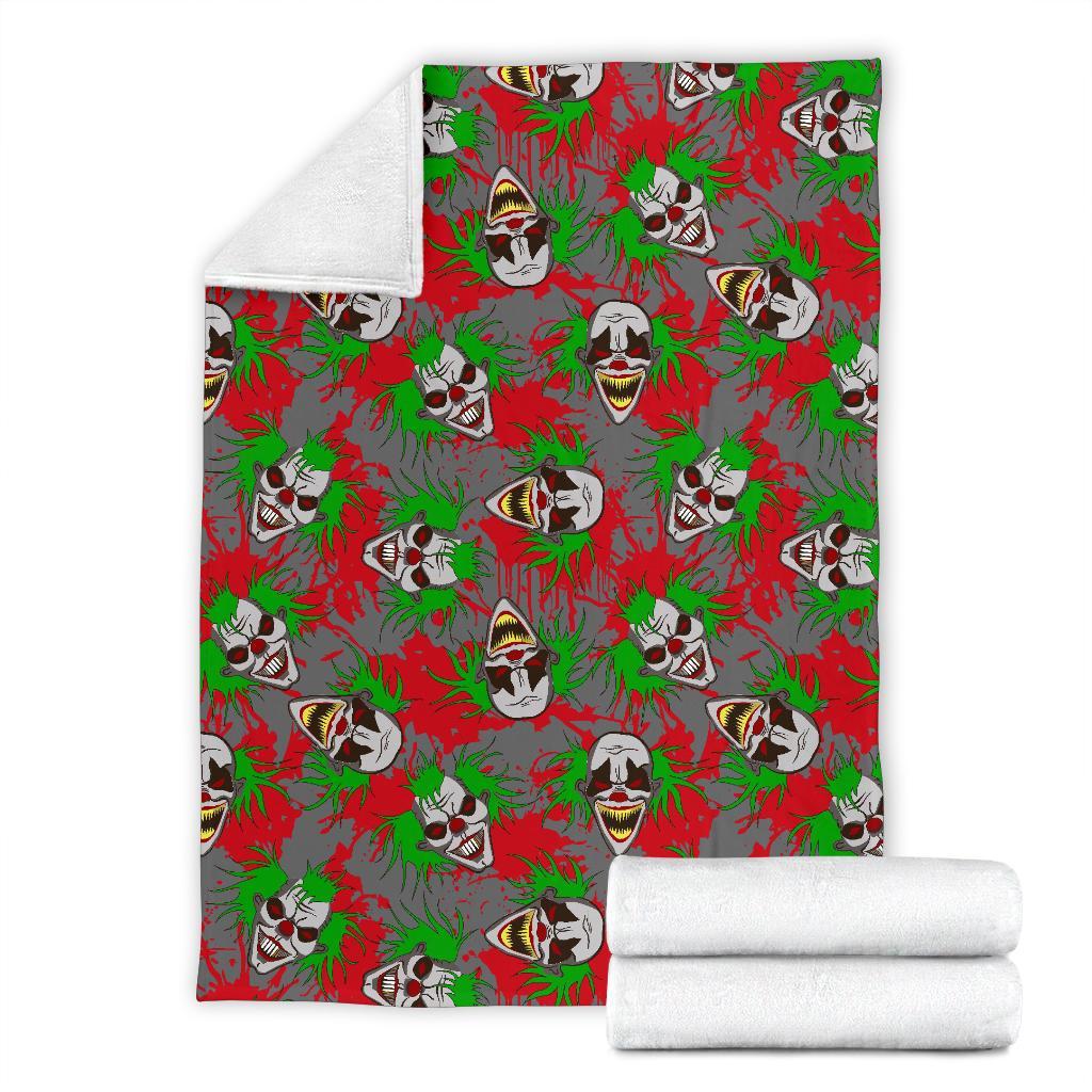 Clown Scary Pattern Print Blanket-grizzshop