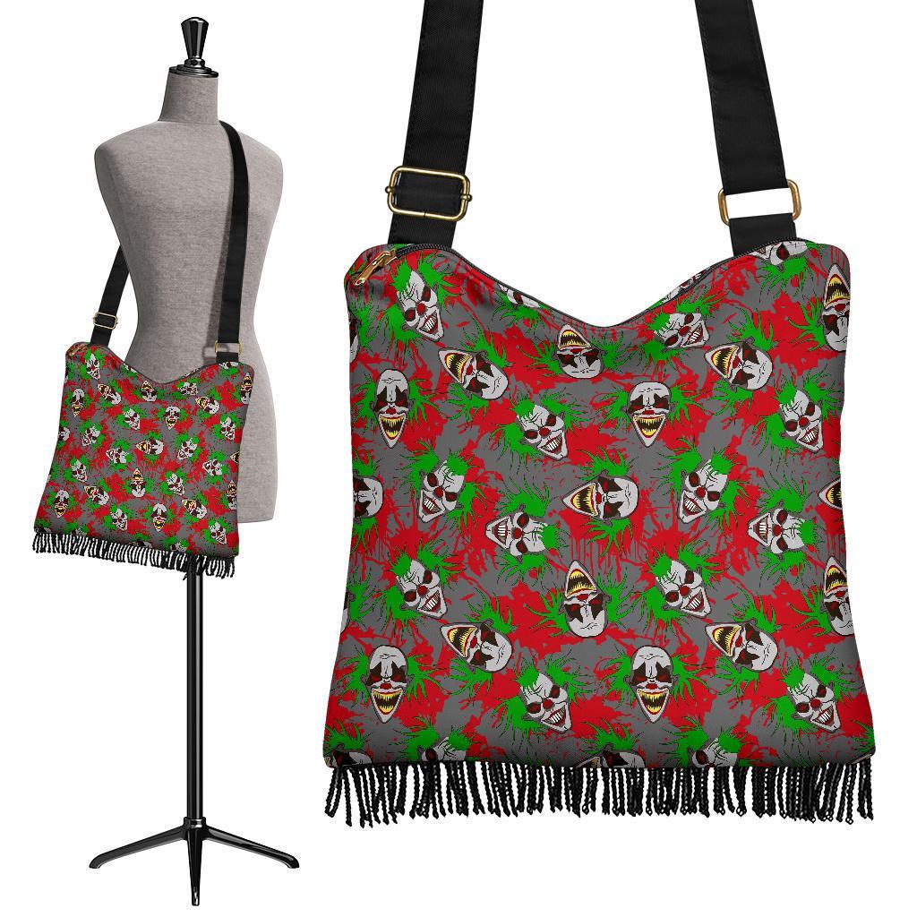 Clown Scary Pattern Print Crossbody bags-grizzshop