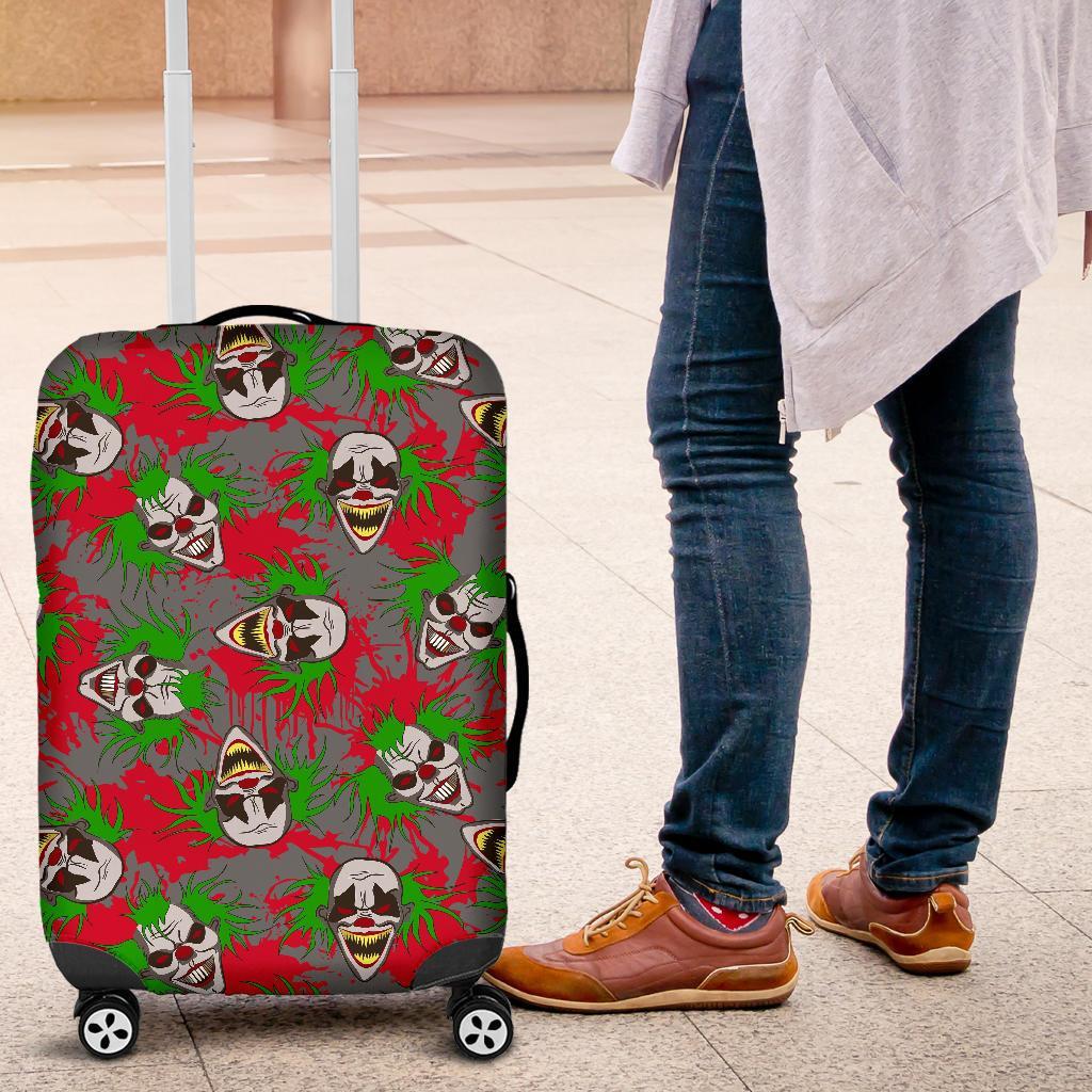 Clown Scary Pattern Print Luggage Cover Protector-grizzshop