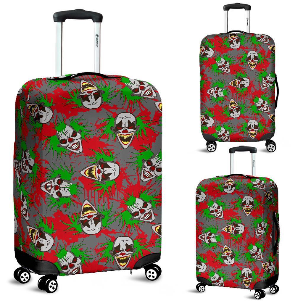 Clown Scary Pattern Print Luggage Cover Protector-grizzshop