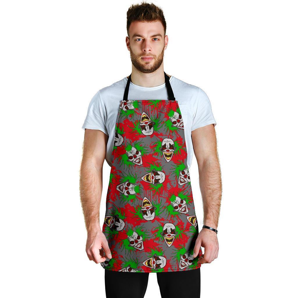 Clown Scary Pattern Print Men's Apron-grizzshop