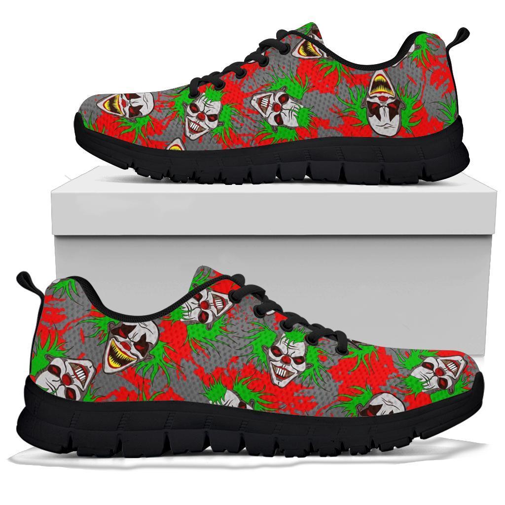 Clown Scary Pattern Print Sneaker Shoes For Men Women-grizzshop