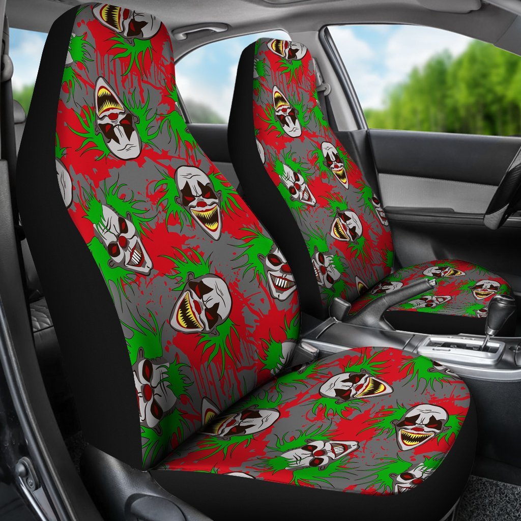 Clown Scary Pattern Print Universal Fit Car Seat Covers-grizzshop