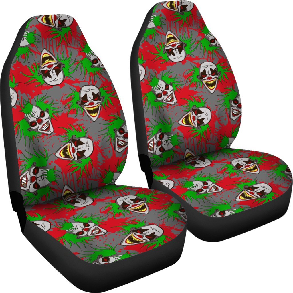 Clown Scary Pattern Print Universal Fit Car Seat Covers-grizzshop