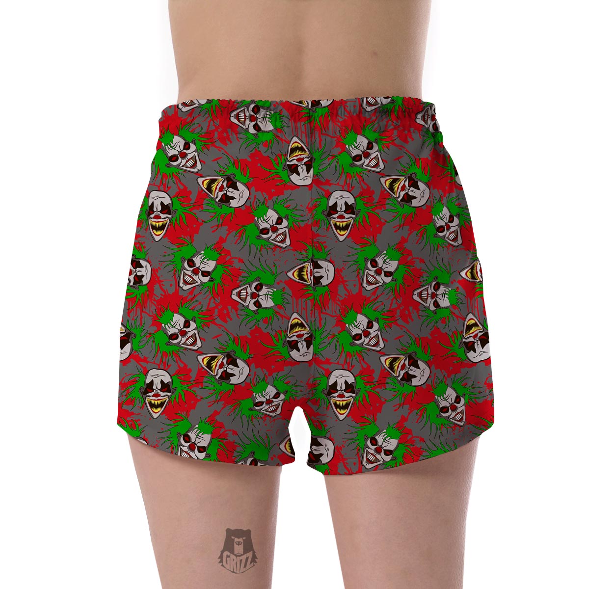 Clown Scary Pattern Print Women's Shorts-grizzshop