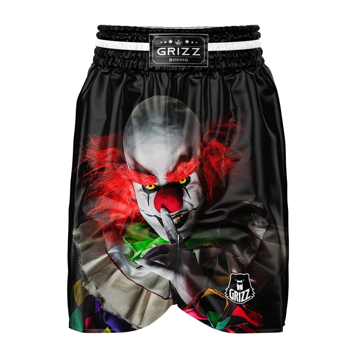Clown Scary Print Boxing Shorts-grizzshop